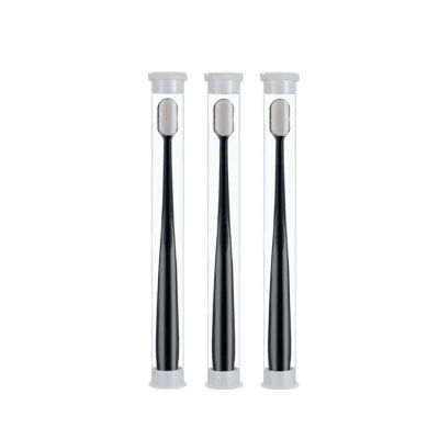 KHOGSBPSW Manual Toothbrush 5PC Ultra-fine Soft Toothbrush Million Nano Bristle Adult Tooth Brush Teeth Deep Cleaning Portable Travel Dental Oral Care Brush Toothbrush(3pc-Black Flat)