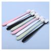 KHOGSBPSW Manual Toothbrush 5PC Ultra-fine Soft Toothbrush Million Nano Bristle Adult Tooth Brush Teeth Deep Cleaning Portable Travel Dental Oral Care Brush Toothbrush(1pc-Black Flat) view 2