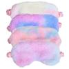 4 Pcs Plush Eye Mask Soft Sleep Mask Comfortable Fuffy Sleeping Eye Cover with Elastic Strap for Women and Girls (Tie Dye) view 1