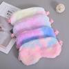 4 Pcs Plush Eye Mask Soft Sleep Mask Comfortable Fuffy Sleeping Eye Cover with Elastic Strap for Women and Girls (Tie Dye) view 2