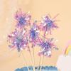 10 Pcs Sparkling Foil Firework Cupcake Toppers For New Year's Holidays Birthday Wedding Graduation Party Supplies (Purple) view 2