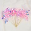 10 Pcs Sparkling Foil Firework Cupcake Toppers For New Year's Holidays Birthday Wedding Graduation Party Supplies (Pink) view 4