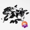 100 PairAirbag Nose Pad D-Shape Eyeglasses Part Silicone High Viscosity for Eyewear Padding Eyewear Shop and Eye Hospital by Dhoptical (Black 100 Pair) view 2