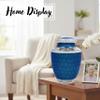 ALPHA Living HOME Cremation Urns for Human Ashes Adult Decorative Memorial Funeral Urn with Secure Screw Lid, Handcrafted Metal Burial Urn for Men & Women (Blue & Silver) view 3