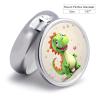 Cute Dinosaur Pill Box Round Pill Box 3 Compartment Decorative Pocket Or Purse Portable Travel Medicine Tablet Vitamin Holder Organizer Pill Case for Purse Pocket Travel Gift view 2