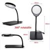 36LED Lighted Magnifying Glass with Stand, 3X 5X 8X 10X LED Hands Free Magnifying Glass Lamp for Reading,Magnifier Desk Lamp for Crafts JeweSoldering Sewing / 5X view 2