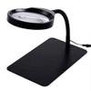 36LED Lighted Magnifying Glass with Stand, 3X 5X 8X 10X LED Hands Free Magnifying Glass Lamp for Reading,Magnifier Desk Lamp for Crafts JeweSoldering Sewing / 5X view 3