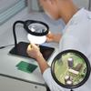 36LED Lighted Magnifying Glass with Stand, 3X 5X 8X 10X LED Hands Free Magnifying Glass Lamp for Reading,Magnifier Desk Lamp for Crafts JeweSoldering Sewing / 5X view 4