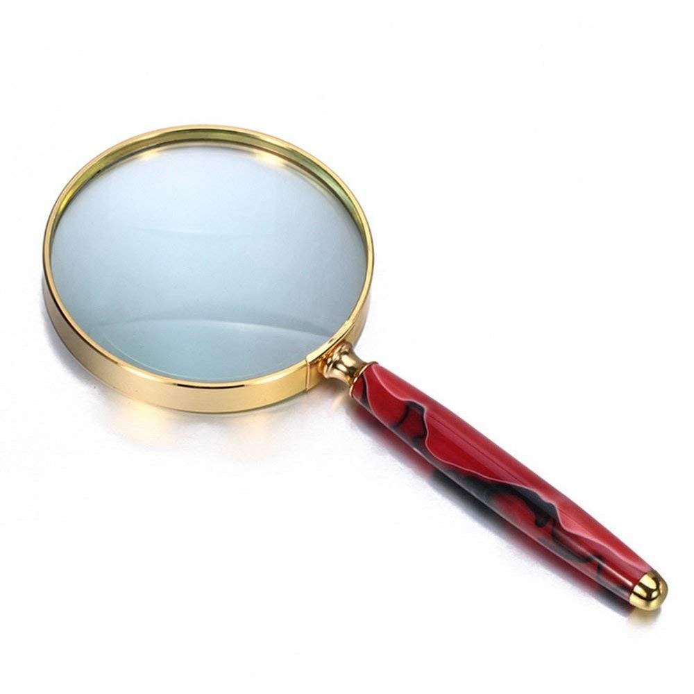 Magnifying 3X Handheld Portable HD Magnifier for Old People Youth Reading Check Coin Insect Rock Crossword Handheld Decoration