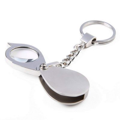 Magnifying Pocket Glass 8X Folding Portable Mini Magnifier Small Key Chain Read The Instructions The Gift to Old Man Handheld Decoration