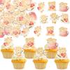 Gyufise 48Pcs Edible Valentine's Day Cupcake Toppers Sweet Love Heart Bear Cake Decorations Edible Wafer Paper Bear Cake Toppers for Happy Valentine's Day Theme Party Supplies view 1
