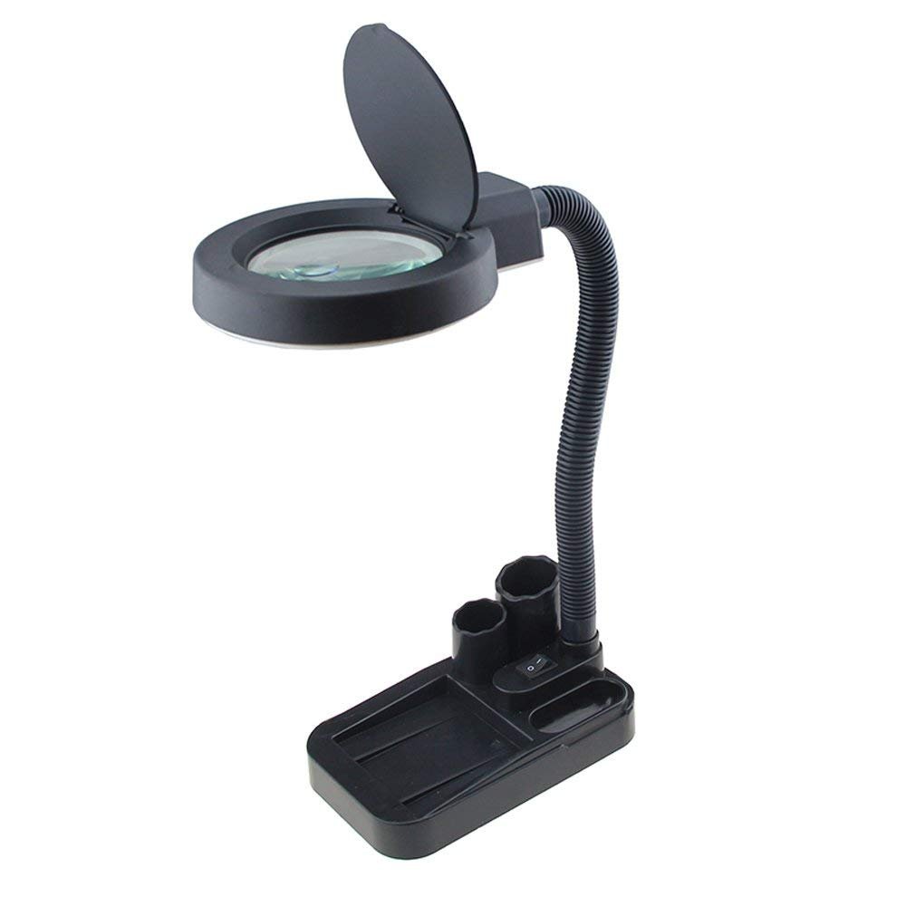 NUHSLF Mobile Phone Repair Desktop Magnifier Desk Lamp 40 LED Lamp with Magnifying Glass Plate Decoration
