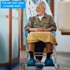 gihusrzx Rolling Shower Chair with Arm, 3 In1 Bedside Commode Chair with Wheel, Folding Shower Commode Wheelchair for Elderly and Disabled, Wheelchair Extra Wide Seat for Elderly Disable 1 Set view 4