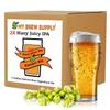 My Brew Supply 2X Hazy Juicy Double IPA Extract Kit | Pale, Wheat, & Pilsen Dry Malt Extract, Corn Sugar | Flaked Oats, Caramel, & Honey Grain | Citra, El Dorado, Columbus, & Mosaic Hops | BRY-97 Yeast | 5G Yield view 1