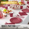 Exquisite Burgundy Paper Plates Set 350 Pcs 50-9" & 50-7" Party Plates view 4