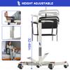 Patient Lift Transfer Chair for Home Portable Wheelchair Lift for Car & Toilets, Bedside Commode Toilets Seat, Transfer Aid for Elderly Height Adjustable (Basic Style) view 2