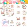 36PCS Edible Floral Happy Easter Cupcake Toppers Wafer Paper Bunny Easter Eggs Cupcake Picks Edible Easter Bunny Cupcake Decors for Easter Theme Baby Shower Birthday Easter Party Supplies view 2