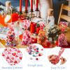 Boutigem 100Pcs Valentines Cellophane Treat Bags Red Love Heart Lips Print Party Favor Bags Clear Plastic Goodie Snack Bags Valentine Theme Gift Packing Bags for Candy Cookies Festival Party Supplies view 3
