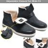 ZARBAILRE Mens Diabetic Edema Shoes, Warm Plush Arthritis Swollen Feet Memory Foam Walking Shoes Adjustable Closures Non-Slip Boots Sneakers view 3