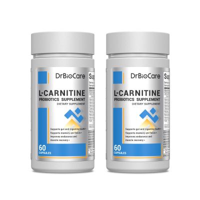 DrBioCare L-Carnitine Probiotics Supplement, Contains L-Carnitine, Probiotics, Green Coffee Powder, Yerha Mate Extract, Garcinia Cambogia Extract, Vitamin B Complex,Vitamin A,Vitamin C 120 Capsules