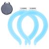 2Pcs. Neck Cooler Ice Ring with Insulated Bag. Wearable Body Cooling Tube for Hot Weather in Summer, Gel Ice Collar for Outdoor Workers, Sports. Reusable Cool Wraps. (Blue*2) view 2