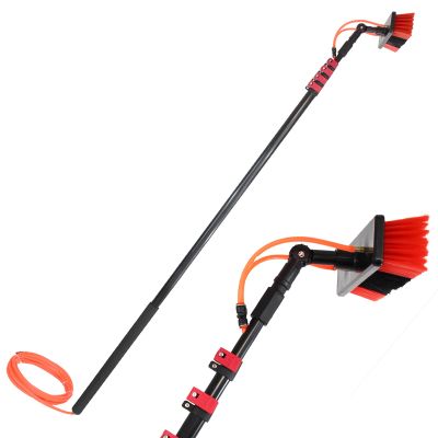 3.6-10.8m Window Cleaning Telescopic Pole Water Fed Kit, Extendable Window Cleaning Brush Equipment Long, for Roof Cleaner Glass Outdoor Solar Panel (6M)