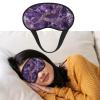 Soft Sleep Mask Comfortable Blackout Eye Mask with Adjustable Strap Marble Purple Eye Shade Cover for Women Men Deep Rest Travel Work Home view 1