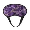 Soft Sleep Mask Comfortable Blackout Eye Mask with Adjustable Strap Marble Purple Eye Shade Cover for Women Men Deep Rest Travel Work Home view 2