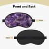 Soft Sleep Mask Comfortable Blackout Eye Mask with Adjustable Strap Marble Purple Eye Shade Cover for Women Men Deep Rest Travel Work Home view 3
