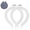 2PCS PCM Neck Cooling Tube with Insulated Bag, Reusable Ice Ring Neck Cooler Wrap, Wearable Cooling Neck Ring for Hot Summer Weather Outdoor Work, TPU Freezable Collar (White*2) view 2