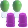 Jesakmie 2 Pairs Nipple Correctors for Flat or Inverted Nipples, Portable Nipple Suckers Vacuum Suction Cupping Device, Breastfeeding for Women (2Purple+2Green) view 1