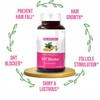 Biotin,Pumpkin Seed,Green Tea,Omega 3,Vitamin C,E,B6,Zinc,Selenium,Betasitosterol,Reduce Hair Fall Stimulate Hair Growth & Regrowth Supplement-60 Vegetarian Tablets view 3