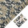 Black Dragon On Blue Wrapping Paper Rolls - Happy Birthday Lettering Gift Wrap For Birthday,Baby Shower,Party,Holiday - 58" X 23"(Print-02,58"x 23") view 3