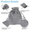 uxcell 20 Pcs Burlap Bags with Drawstring, 2.8 x 3.5 Inch Favor Sacks Bag Jewelry Pouches for Christmas Thanksgiving Birthday Wedding Party Gifts Bags, Silver Gray view 3