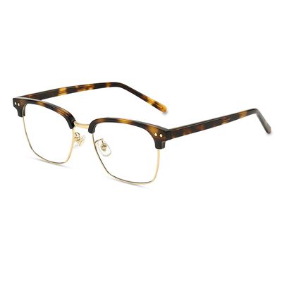 SooGree Blue Light Blocking Glasses Men Women Half Frame UV400 Glasses Clear Lens Anti Eyestrain Glasses Computer Gaming (Metal, SG2152 Gold)