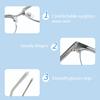 SooGree Blue Light Blocking Glasses Men Women Half Frame UV400 Glasses Clear Lens Anti Eyestrain Glasses Computer Gaming (Metal, SG2152 Gold) view 3