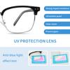 SooGree Blue Light Blocking Glasses Men Women Half Frame UV400 Glasses Clear Lens Anti Eyestrain Glasses Computer Gaming (Metal, SG2152 Gold) view 4