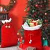 Giant Santa Sack, 27.5 X 39.4 Inch, Velvet Christmas Storage Bag With White Edging, Red Drawstring Closure, Pompoms Storing & Party Decoration view 3
