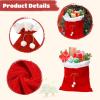 Giant Santa Sack, 27.5 X 39.4 Inch, Velvet Christmas Storage Bag With White Edging, Red Drawstring Closure, Pompoms Storing & Party Decoration view 4
