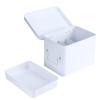 2 Tier Medication Storage Box, Empty Family Emergencies First Aid Kit Container Metal Medication Case Storage Organizer for Home, Travel view 1