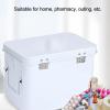 2 Tier Medication Storage Box, Empty Family Emergencies First Aid Kit Container Metal Medication Case Storage Organizer for Home, Travel view 2
