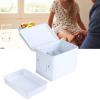 2 Tier Medication Storage Box, Empty Family Emergencies First Aid Kit Container Metal Medication Case Storage Organizer for Home, Travel view 4