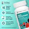 Dr. Berg Kids Chewable Multivitamins (NOT Sweetened w/Sugar) - Daily Multivitamin for Kids that Includes 20 Nutrients & Trace Mineral Complex - Mixed Berry Chewable Vitamins for Kid - Red Wafers view 2