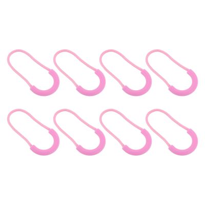 uxcell 8Pcs Zipper Pulls Replacement, U-Shape Zipper Pull Cord Extender, Fix Tab Tag Extender for Luggage Backpack Jacket Handbags, 63.5mm Pink