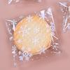 100 Pcs 14 x 14cm Christmas Snowflake Cookie Bags Resealable Cellophane Candy Bags Self Adhesive Xmas Treat Bags Snack Wrapping Bag Small Business Packaging Cello Bags for Wedding Party White view 2