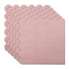 100 Pcs 5 x 5 Inch 2 Ply Scalloped Cocktail Napkins Bridal Shower Dessert Napkins Folded Wedding Party Napkins Anniversary Reception Napkins Decorative Square Napkins for Birthday Pink view 1