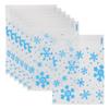100 Pcs 14 x 14cm Christmas Snowflake Cookie Bags Resealable Cellophane Candy Bags Self Adhesive Xmas Treat Bags Snack Wrapping Bag Small Business Packaging Cello Bags for Wedding Party Blue view 1