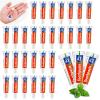 HOFASON 100 Tubes Bulk Travel Size Toothpaste for Bad Breath, 0.18 oz(5 g) Disposable Extra Small 2.28x0.78 inches Mini Toothpaste Peppermint for Guests, Homeless, Hotel, Charity Toiletries view 1