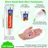 HOFASON 100 Tubes Bulk Travel Size Toothpaste for Bad Breath, 0.18 oz(5 g) Disposable Extra Small 2.28x0.78 inches Mini Toothpaste Peppermint for Guests, Homeless, Hotel, Charity Toiletries view 2