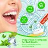 HOFASON 100 Tubes Bulk Travel Size Toothpaste for Bad Breath, 0.18 oz(5 g) Disposable Extra Small 2.28x0.78 inches Mini Toothpaste Peppermint for Guests, Homeless, Hotel, Charity Toiletries view 3